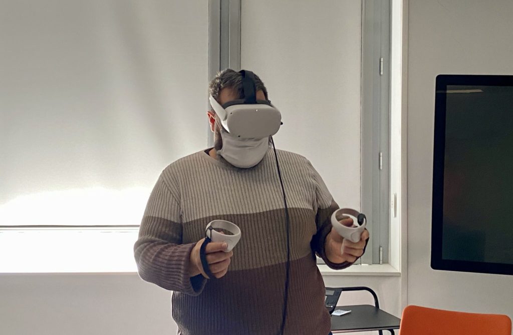Présentation d'utilisation d'un casque VR avec Solidworks au Technocampus Smart Factory